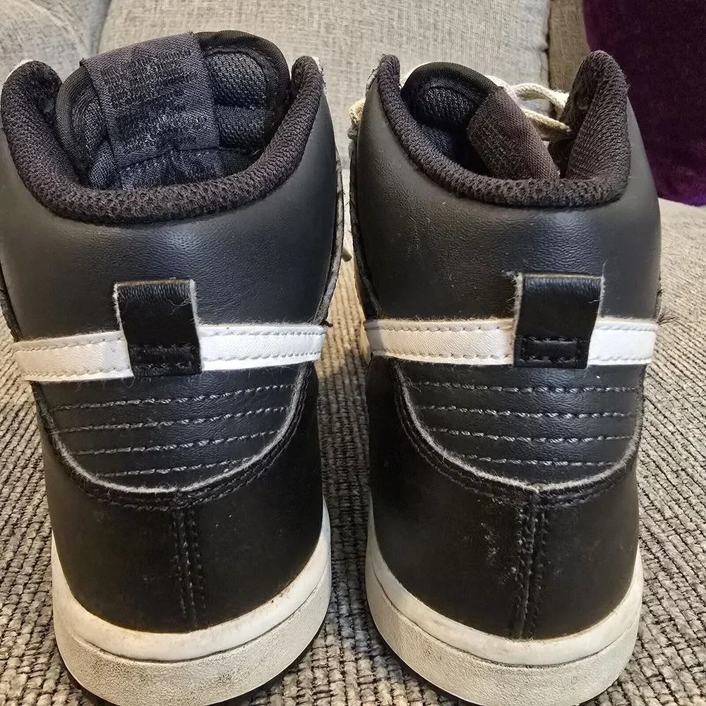 Nike Dunk High GS‎ Anthracite Black White Leather DH9753-001 Size 1.5Y